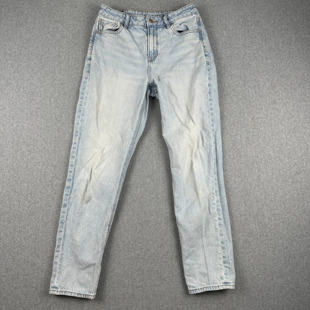 American Eagle Jeans Womens 4 Strigid Mom Jean Light Wash High Rise Denim